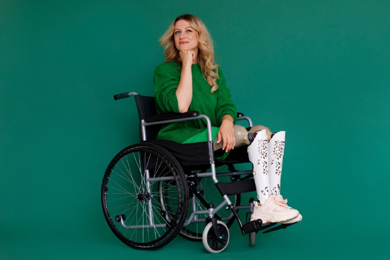 Studio 1 disabled model in wheelchair showcasing confidence